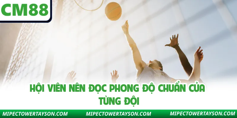 Hội viên nên đọc phong độ chuẩn của từng đội